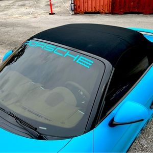 Porsche Decal in Teal Blue